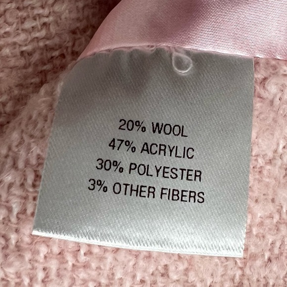 Fleurette Baby Pink Wool Blend Double Breasted Pea Coat Fully Lined Size 10 - Picture 6 of 12